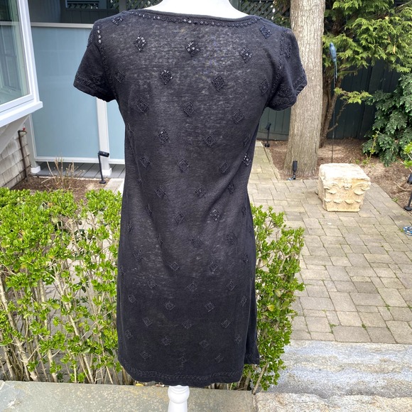 Calypso ST Barth Dress/ Cover Up With Sequins & Embroidery Black Size XS - Picture 2 of 9